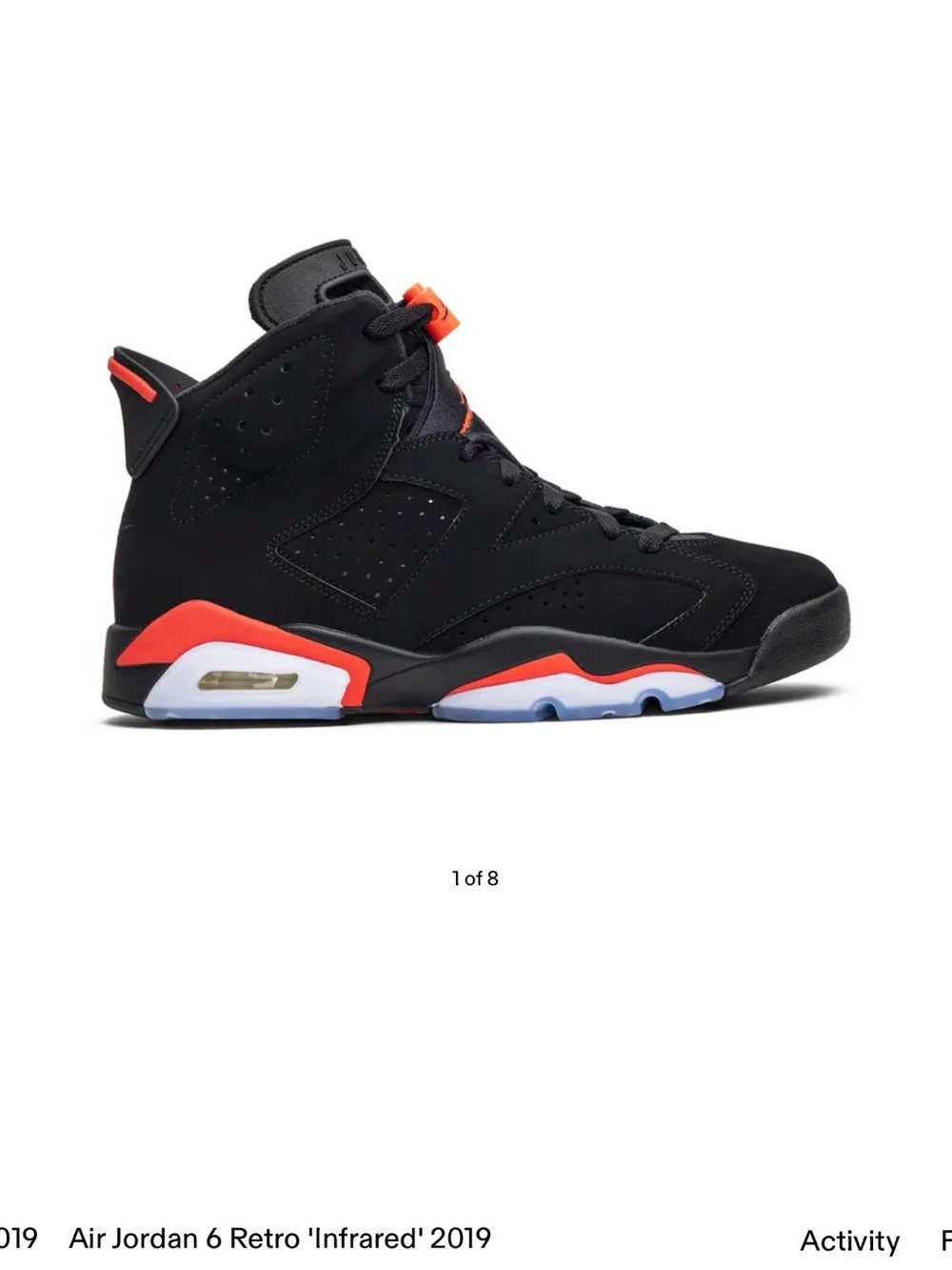 Jordan Air Retro 6 Sneakers - Black/Red